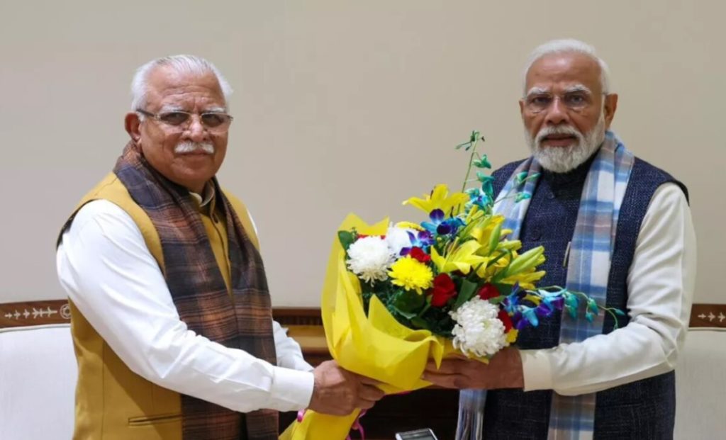 Haryana: शाह-नड्डा के बाद, मुख्यमंत्री Manohar Lal ने PM Modi से मिलकर 'मिशन 10' जीतने के लिए बड़ी कार्यवाही को सौंपा, मिली मजबूत गढ़बंधन